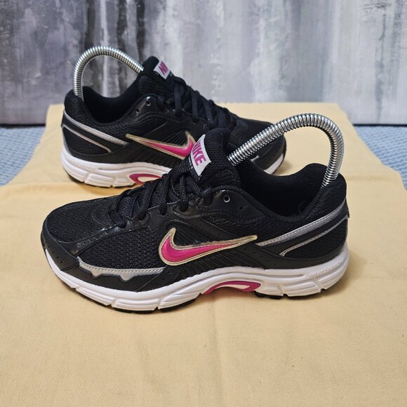 NIKE DART 7 Women’s Running Shoes | Black Pink & Silver Size 6 - Picture 4 of 7